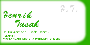 henrik tusak business card