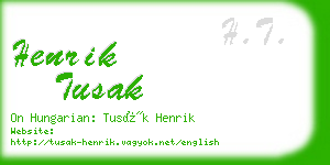 henrik tusak business card